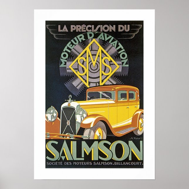 Vintag Salmson Automobile Ad Poster (Vorne)