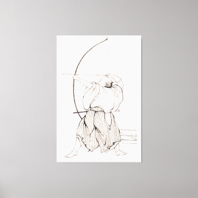 Vintag Samurai Archer Leinwanddruck (Vorderseite)