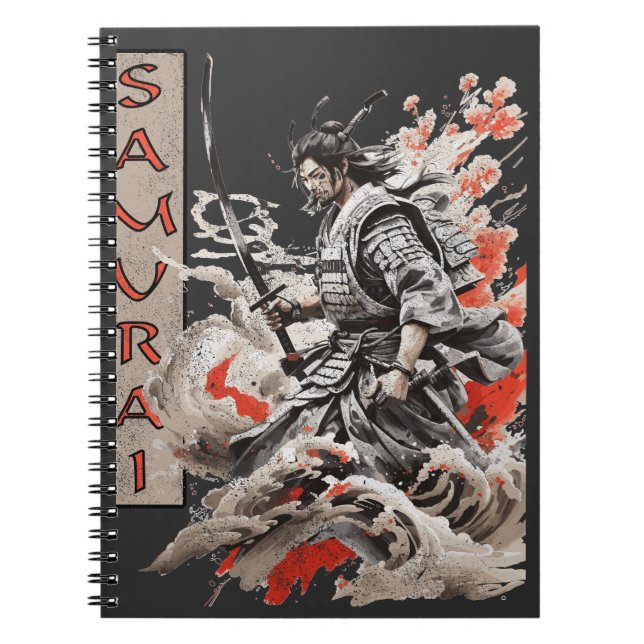 Vintag Samurai Design Notizblock (Vorderseite)