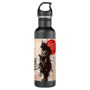 Vintag Samurai Warrior Bushido Code Japanischer Sc Edelstahlflasche