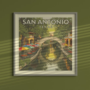 Vintag San Antonio Texas Poster