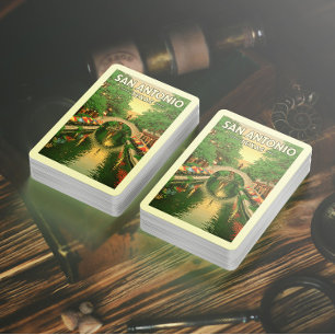 Vintag San Antonio Texas Spielkarten