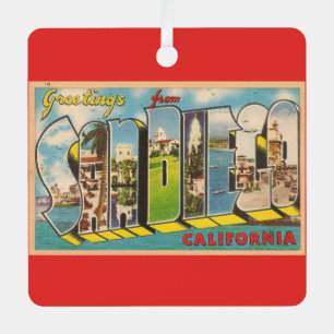 Vintag San Diego CA Ornament Aus Metall