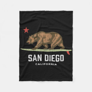 Vintag San Diego California Bärensurfboys Gir Fleecedecke