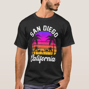 Vintag San Diego California Flamingo Beach Summer T-Shirt