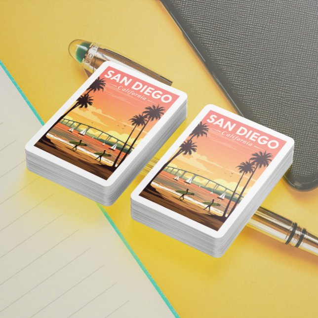 Vintag San Diego Kalifornien Spielkarten (Von Creator hochgeladen)