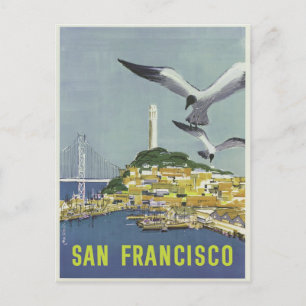 Vintag San Francisco California Coit Tower Postkarte