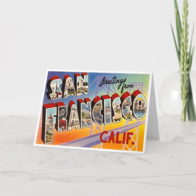 Vintag San Francisco Karte (Vorderseite)