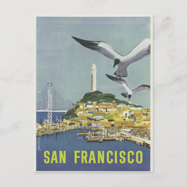 Vintag San Francisco Travel Postcard Postkarte (Vorderseite)