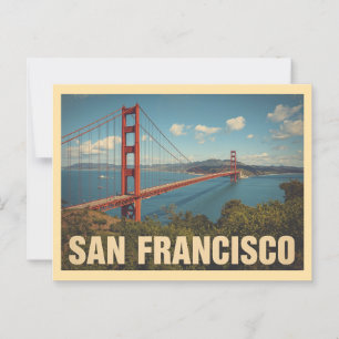 Vintag San Francisco Travel Postkarte