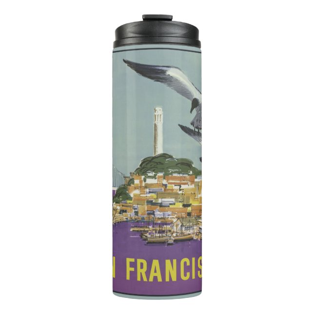 Vintag San Francisco USA individuelle Name tumbler Thermosbecher (Vorderseite)