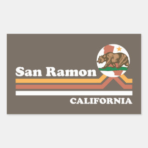 Vintag San Ramon California Rechteckiger Aufkleber