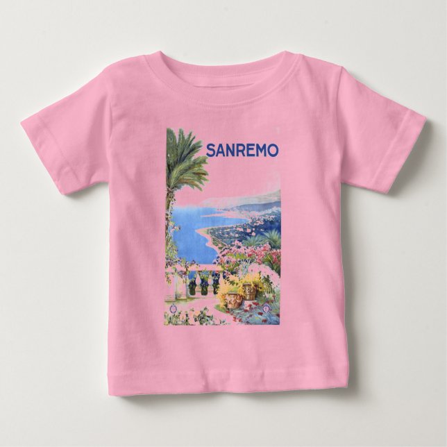 Vintag San Remo Italien Reisen Baby T-shirt (Vorderseite)