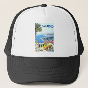 Vintag San Remo Italien Reisen Truckerkappe