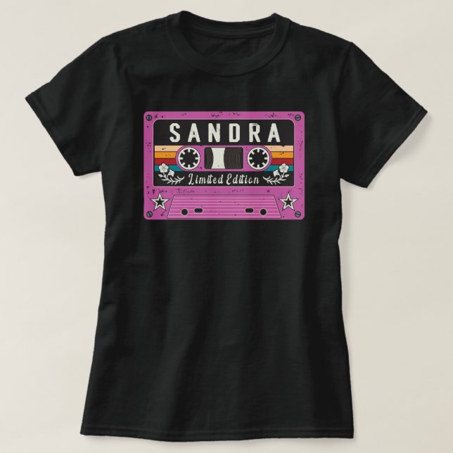 Vintag Sandra Name T - Shirt (Design vorne)