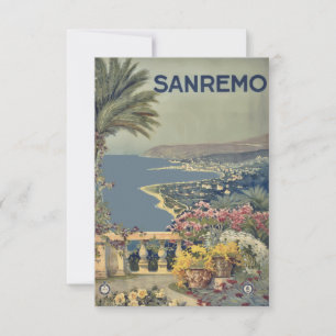 Vintag Sanremo Italien Reisen Karte