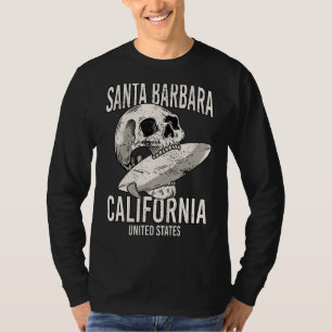 Vintag Santa Barbara Beach California Ca Retro Su T-Shirt