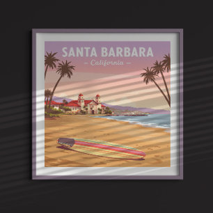 Vintag Santa Barbara California Poster