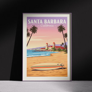 Vintag Santa Barbara California Poster