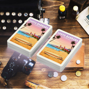 Vintag Santa Barbara California Spielkarten
