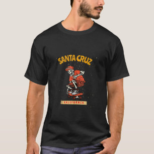 Vintag Santa Cruz Skelett Skateboarde T-Shirt