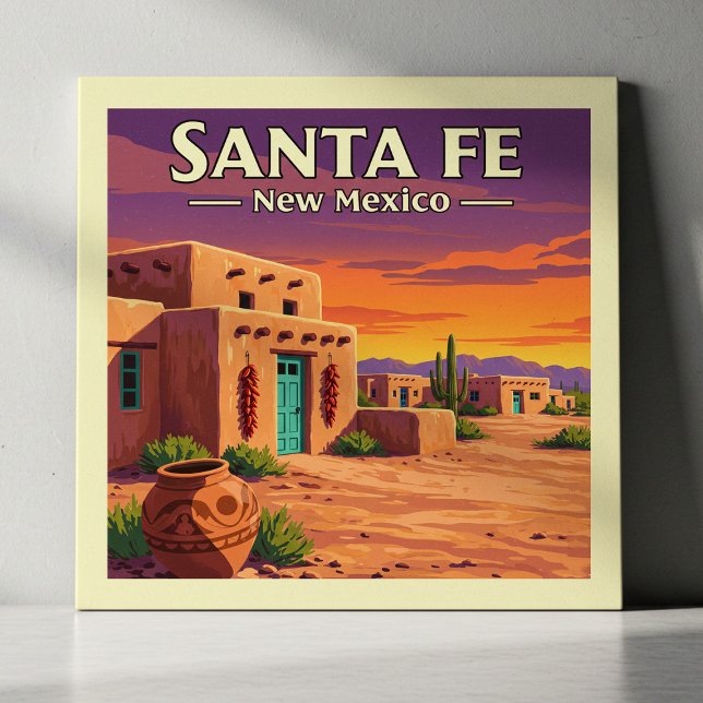 Vintag Santa Fe New Mexico Fliese (Von Creator hochgeladen)