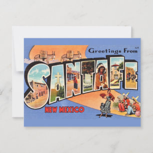 Vintag Santa Fe Postkarte