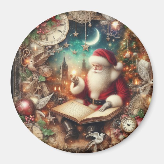 Vintag Santa Magnet (Vorne)