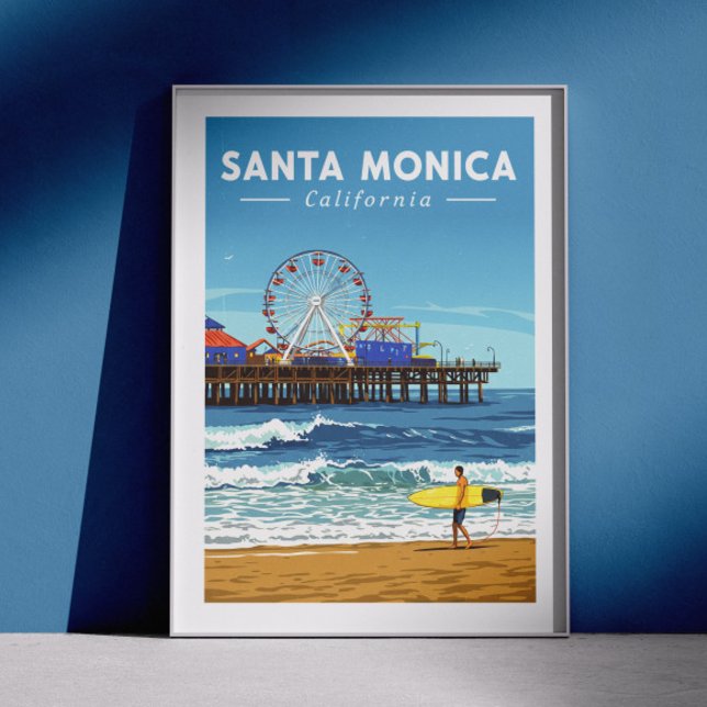 Vintag Santa Monica Kalifornien Poster (Von Creator hochgeladen)