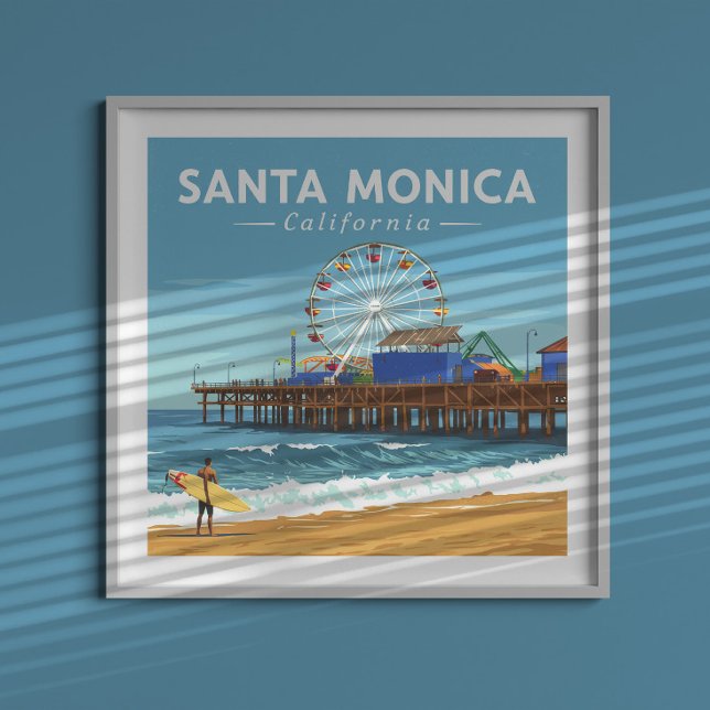 Vintag Santa Monica Kalifornien Poster (Von Creator hochgeladen)
