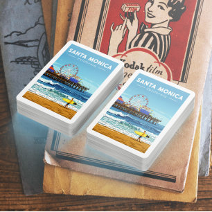 Vintag Santa Monica Kalifornien Spielkarten