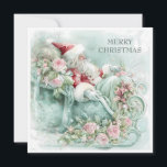 Vintag Santa Sleigh Weihnachten Rotes Blau Aquamar<br><div class="desc">Elegante Vintage aquamarine, rosa und blaue Weihnachtsgrüßkarte mit dem Weihnachtsmann in seinem Schlitten mit seinem roten Anzug. Text "Frohe Weihnachten" ist auf der Vorderseite, und ist vollständig anpassbar. Also fügen Sie jeden Urlaub Gruß, den Sie wünschen. Personalisiert auf der Rückseite mit Ihrer Nachricht und Ihrem Namen. Kontaktieren Sie mich für...</div>