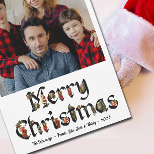 Vintag Santas Frohe Weihnachten Ein Foto