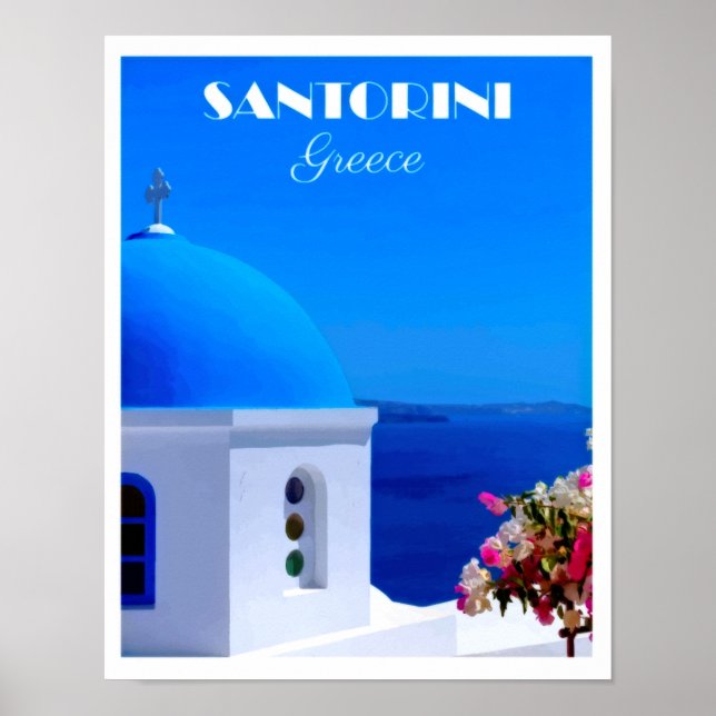 Vintag Santorini Poster (Vorne)