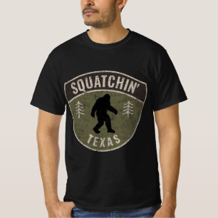 Vintag Sasquatch Squatchin' Texas Big Foot Huntin T-Shirt