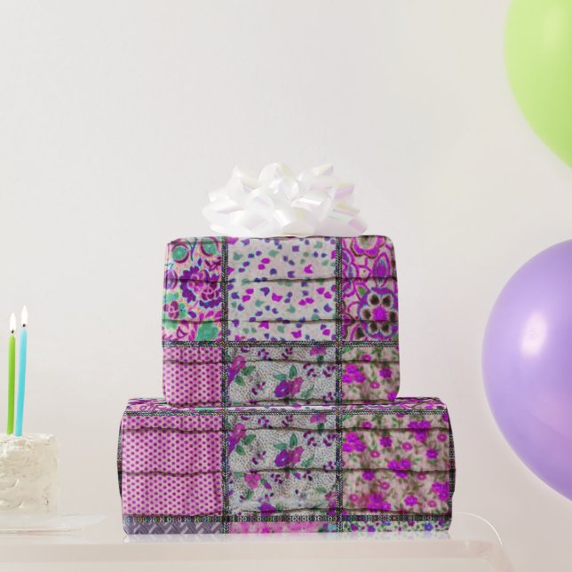 Vintag Sassy Lou Quilt Geschenkpapier (Partygeschenke)
