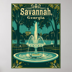 Vintag Savannah Poster