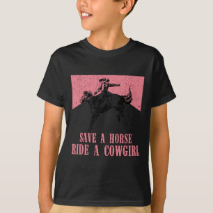 Vintag Save a Horse Ride a Cowgirl2 T-Shirt