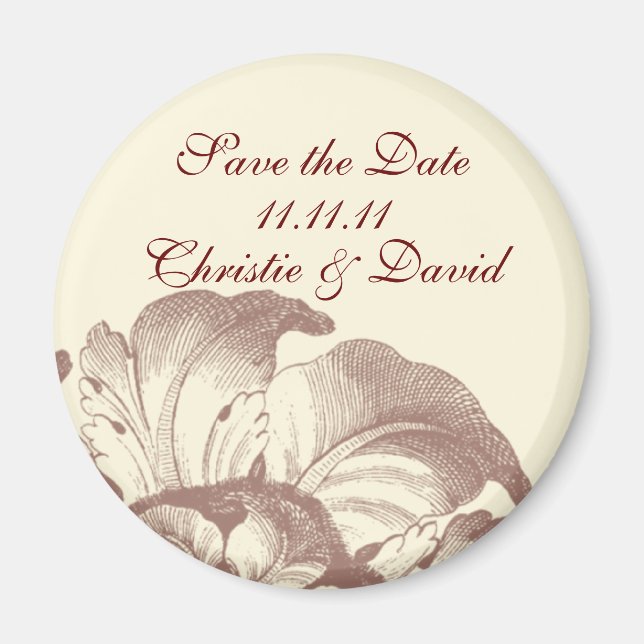 Vintag Save the Date Magnet (Vorne)