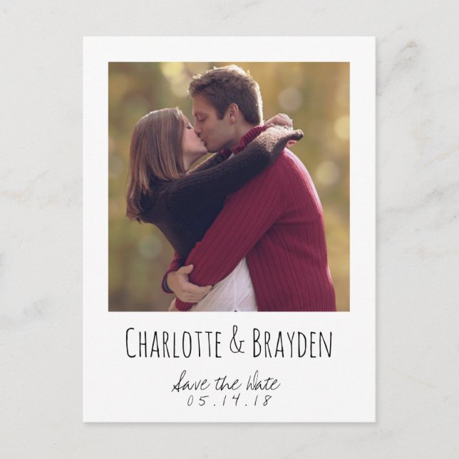 Vintag Save the Date Postkarte (Vorderseite)