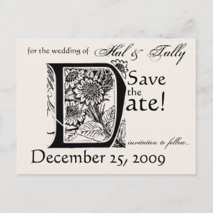 Vintag Save the Date Postkarte