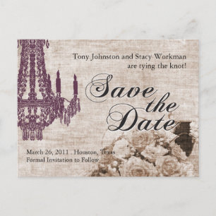 Vintag Save the Date Postkarte