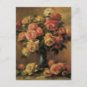 Vintag Save the Date! Rose in Vase von Renoir Ankündigungspostkarte