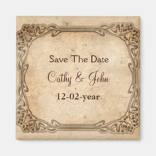 Vintag Save the Date wedding Magneten Magnet