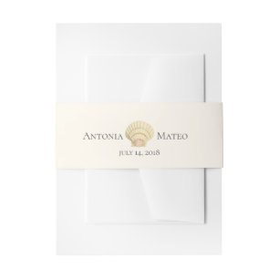 Vintag Scallop Single Seashell Wedding Einladungsbanderole