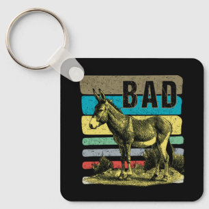 Vintag schlecht als Badass Donkey Niedliche Donkey Schlüsselanhänger