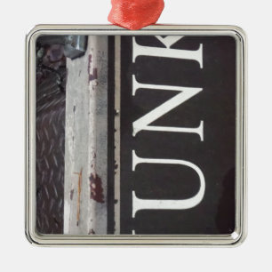 Vintag-Schlepptagebahn JUNK SIGN Ornament Aus Metall