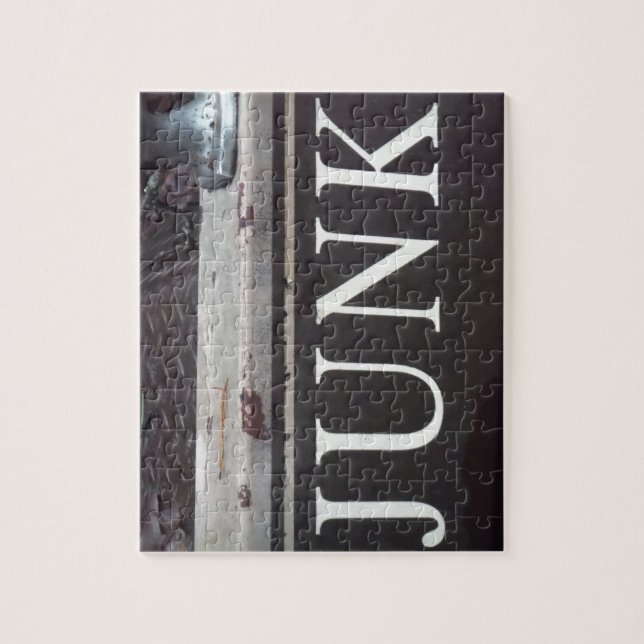 Vintag-Schlepptagebahn JUNK SIGN Puzzle (Vertikal)