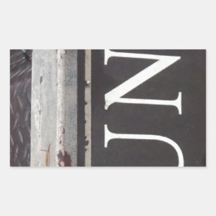 Vintag-Schlepptagebahn JUNK SIGN Rechteckiger Aufkleber