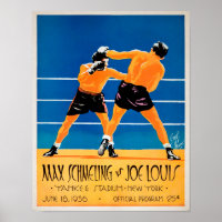 Vintag Schmeling vs. Lewis Programm Cover Poster